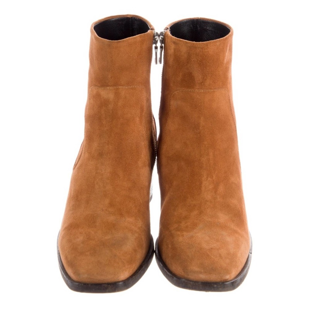 RAG & BONE Cinnamon Axel Suede Square Toe Western Ankle Bootie - Picture 3 of 7